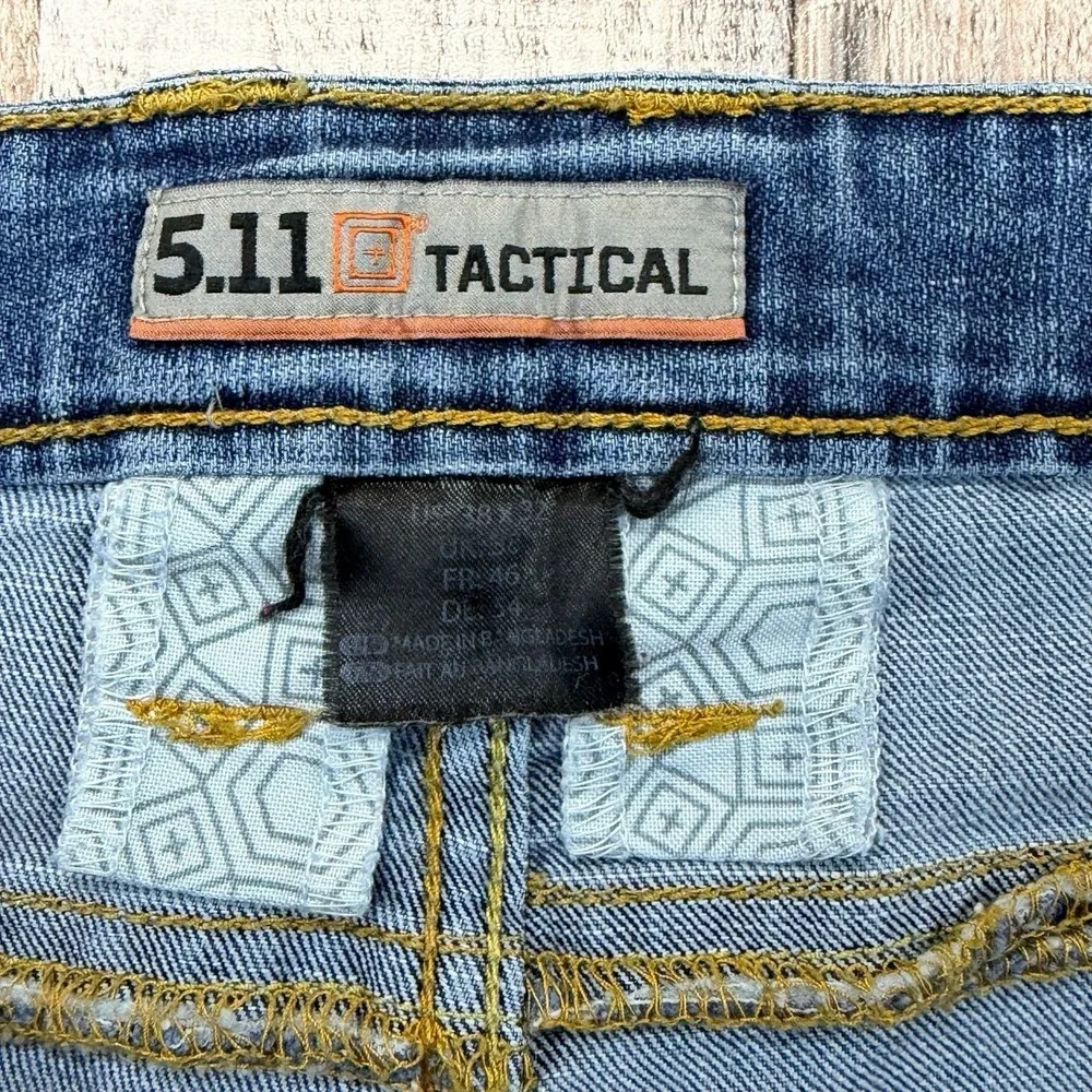 5.11 Tactical Jeans Mens 38x32 Medium Wash Blue Relaxed Straight Denim Utility